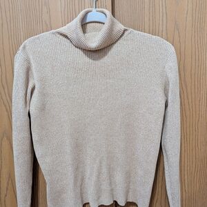 Karen Scott Beige Turtleneck Sweater